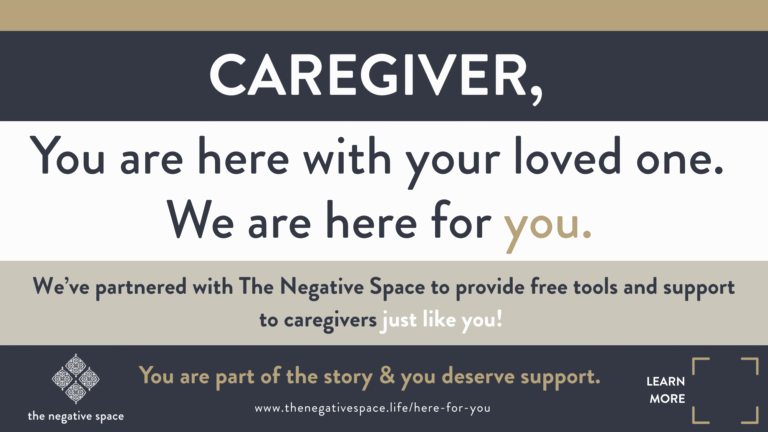 Caregiver Sign Preview Page - The Negative Space